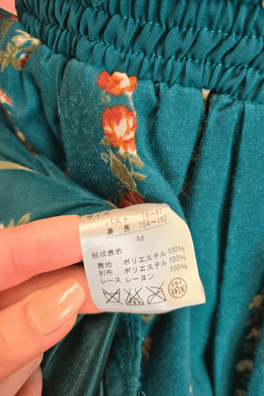 Axes Femme sinivihre&auml; kukkamekko (k&auml;ytetty)